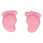 Preview: Zucker Dekoration - Baby Füsse Rosa